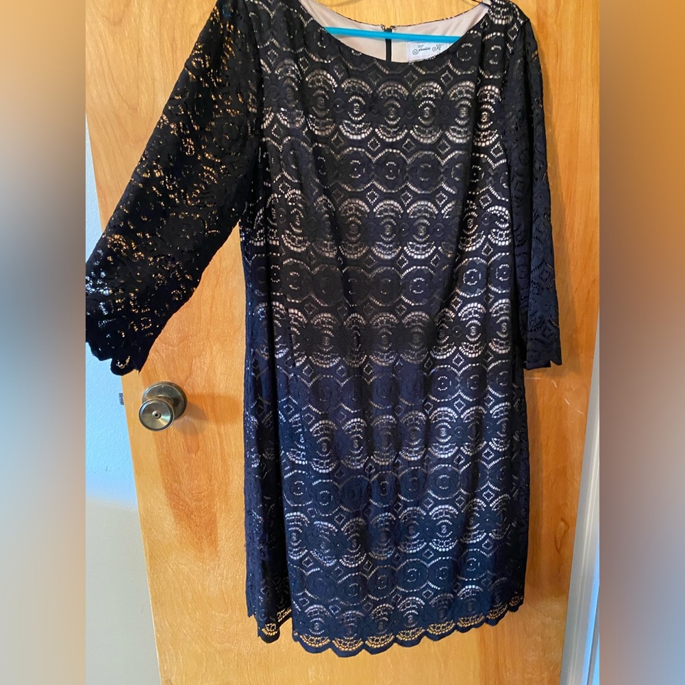 Jessica H Black Lace Dress